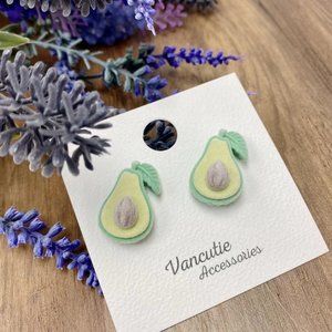 Avocado Flocking Earrings